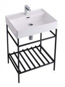 Консоль для раковини Hidra Faster Kiub 61х46 см метал чорний KSG60