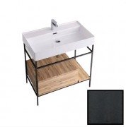 Консоль для раковини Hidra Faster Kiub 81х46 см чорний матовий KSCP80 113 legno laccato nero matt