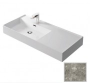 Раковина для ванної Hidra Faster Kiub 101х46 см санфаянс сірий мармур KI100DX 100 ceppo di gre