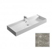 Раковина для ванной Hidra Faster Kiub 121х46 см санфаянс серый мрамор KI120 100 ceppo di gre
