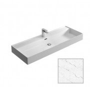 Раковина для ванної Hidra Faster Kiub 121х46 см санфаянс білий матовий мармур 0KI120 101 white matt marble