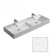 Раковина для ванної Hidra Faster Kiub 121х46 см санфаянс білий матовий мармур KI120DV 101 white matt marble