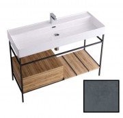 Консоль для раковини Hidra Faster Kiub 121х46 см темний бетон KSCP120 112 cemento scuro