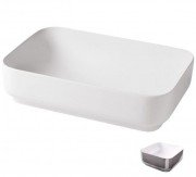 Раковина для ванної Hidra Gio Evolution 60,5х40 см білий/срібло G40E 014 bianco/platino