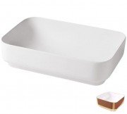 Раковина для ванної Hidra Gio Evolution 60,5х40 см білий/рожеве золото G40E 063 bianco/oro rosa