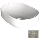 Раковина для ванной Hidra Gio Evolution 60х40 см серый мрамор G60E 100 ceppo di gre