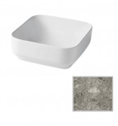 Раковина для ванной Hidra Gio Evolution 42х42 см серый мрамор G43E 100 ceppo di gre