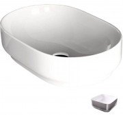 Раковина для ванной Hidra Gio Evolution 60х40 см белый/серебро G60E 014 bianco/platino