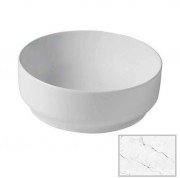 Раковина для ванної Hidra Gio Evolution Ø42 см білий матовий мармур G42E 101 white matt marble