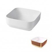 Раковина для ванной Hidra Gio Evolution 42х42 см белый/розовое золото G43E 063 bianco/oro rosa