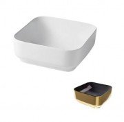 Раковина для ванної Hidra Gio Evolution 42х42 см чорний/олото G43E 020 nero/oro