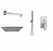 Душова система прихованого монтажу Ponsi ItaliaR з верхнім і ручним душем хром BN KIS C 0009