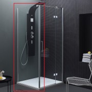 Стінка душова Kolpa-San Taurus TSV 90/K 90х200 см профіль хром/прозоре скло 514670