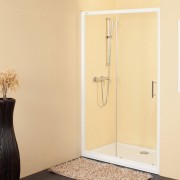 Душевая дверь Kolpa-San SQ Line TV2D/S 110/K 110х190 см профиль белый/прозрачное стекло 511610