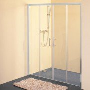 Душові двері Kolpa-San SQ Line TV4D/S 140/CH 140х190 см профіль білий/скло шиншила 511710