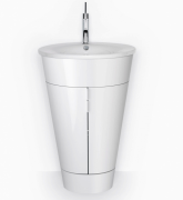 Тумба под раковину Duravit Starck 1 напольная Ø56 см белый глянцевый S1952008585