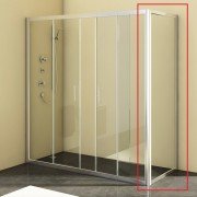 Стенка душевая Kolpa-San SQ Line TS 70/CH 70х190 см профиль серебряный/стекло шиншилла 527540