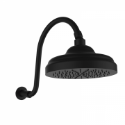 Верхній душ зі стіни GRB Hidromasaje 1866 з кронштейном чорний 058294