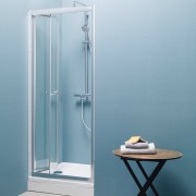 Душевая дверь Kolpa-San Luna TVZ/S 80 CH 80х185 см профиль серебряный/стекло шиншилла 534100