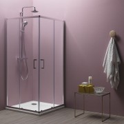 Душевая кабина Kolpa San Eco Quat TKK 80/K 80х80 см профиль серебряный/прозрачное стекло 538550