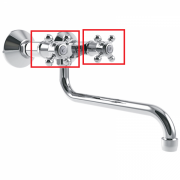 Ручка смесителя для ванной GRB Cocinas 1866 латунь хром 060092