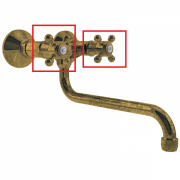 Ручка смесителя для ванной GRB Cocinas 1866 состаренная латунь 060095