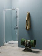 Душові двері Kolpa-San Luna TVO/S 80/CH 80х190 см профіль срібний/скло шиншила 534200