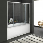Душові двері Kolpa-San SQ Line TV4D/S 160/K 160х140 см профіль срібний/прозоре скло 513070