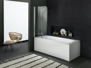 Шторка для ванны Kolpa San Sole TP 75/K L 75х140 см одноэлементная профиль серебряный стекло прозрачное 509000