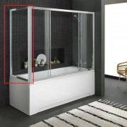 Шторка для ванны Kolpa San SQ Line TS 80/K 80х140 см одноэлементная профиль серебряный стекло прозрачное 513110