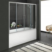 Душові двері Kolpa-San SQ Line TV4D/S 160/K 160х140 см профіль срібний/прозоре скло 513070