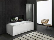 Шторка для ванни Kolpa San Sole TP 75/K R  75х140 см одноелементна профіль срібний скло прозоре 508990