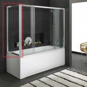 Шторка для ванны Kolpa San SQ Line TS 80/K 80х140 см одноэлементная профиль серебряный стекло прозрачное 513110