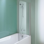 Шторка для ванни Kolpa San Quat TP 80/K 80х140 см профіль cрібний скло прозоре 516980