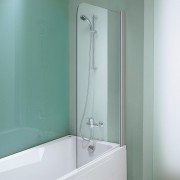 Шторка для ванны Kolpa San Quat TP 80/K 80х140 см профиль серебряный стекло прозрачное 516980