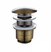 Донный клапан для раковины GRB Valvuleria Big Clic-Clac состаренная латунь 081199