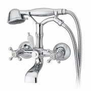 Змішувач для ванни GRB Clasica 1866 з душовою лійкою двухвентильний хром 206190