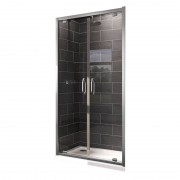 Душевая дверь Huppe X1 100х190 см сатиновый профиль/прозрачное стекло Anti Plaque 140907.069.322