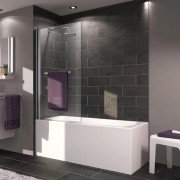 Шторка для ванны Huppe X1 75х140 см профиль хром прозрачное стекло 131601.069.321