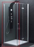 Стенка душевая Kolpa-San Terra Flat TSV 90/K 90х200 см профиль хром/прозрачное стекло 513300