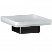 Мильниця для ванної Inda Lea настільна матове скло/чорний матовий A1811Z NE 21