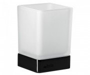 Стакан для зубних щіток Inda Lea настільний матове скло/чорний матовий A1810Z NE 21