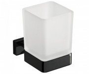 Стакан для зубних щіток Inda Lea підвісний матове скло/чорний матовий A18100 NE 21