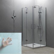 Душовий кутник Kolpa San Atlas TKK 100/K-FROST 100x100 см профіль хром/прозоре скло/Фрост 560830