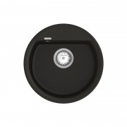Мийка для кухні Vankor Easy Ø44,5 см кварц чорний Easy EMR 01.45 Black
