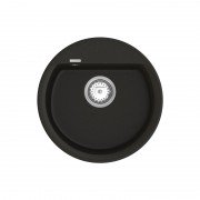 Мийка для кухні Vankor Easy Ø44,5 см кварц чорний Easy EMR 01.45 Black
