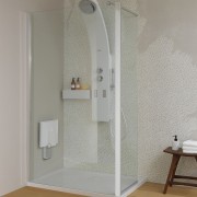 Душевая кабина Kolpa San Flex TS 140+TS 55/K-R 140X55 см правая профиль хром/прозрачное стекло 517010