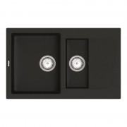 Мийка для кухні Vankor Orman 78,5х49 см кварц чорний Orman OMP 04.80 Black