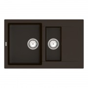 Мийка для кухні Vankor Orman 78,5х49 см кварц шоколад Orman OMP 04.80 Chocolate