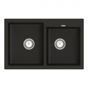 Мийка для кухні Vankor Orman 79,5х50 см кварц чорний Orman OMP 05.80 Black